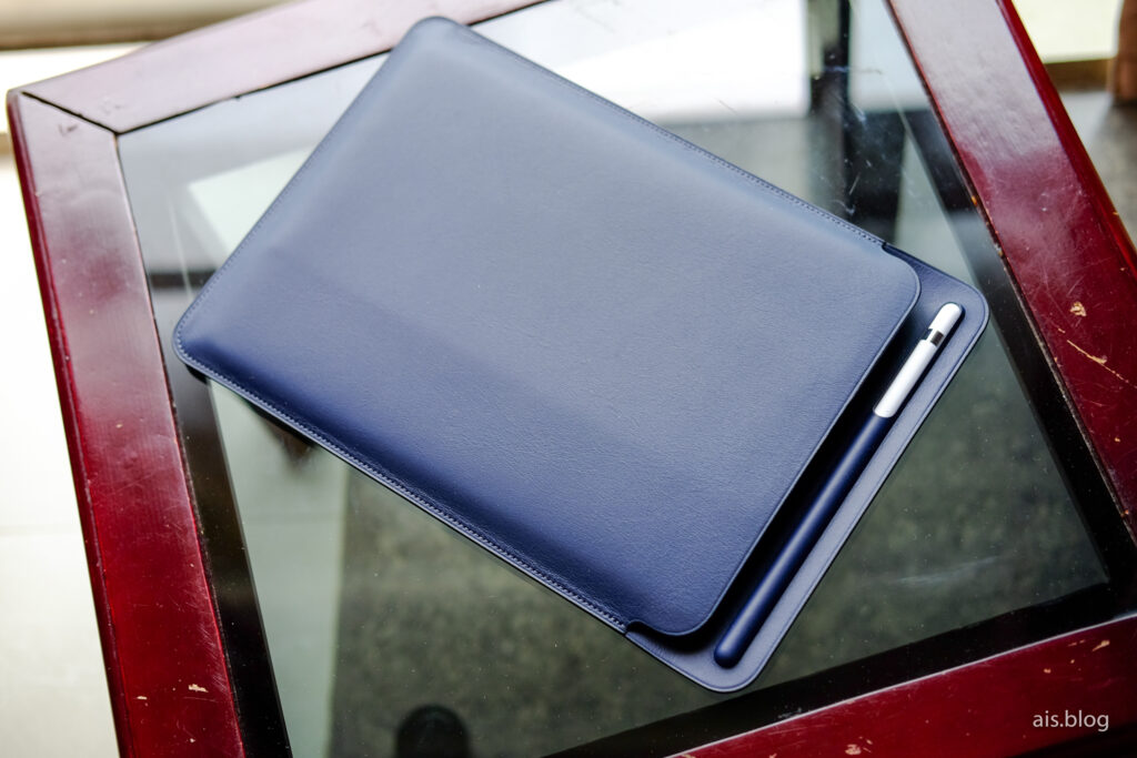 iPad Pro 10.5-inch with leather sleeve
