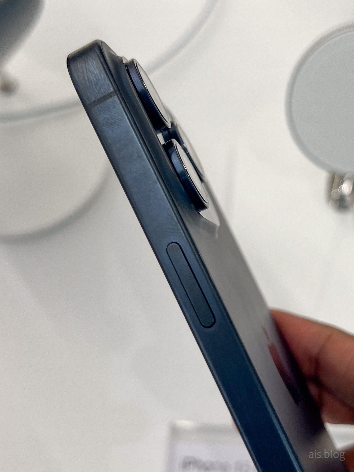 iphone 15 pro max all colors hands on - blue titanium